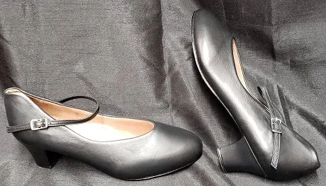 1.5" Pivot -- Women's Instep Strap Character Shoes -- Black