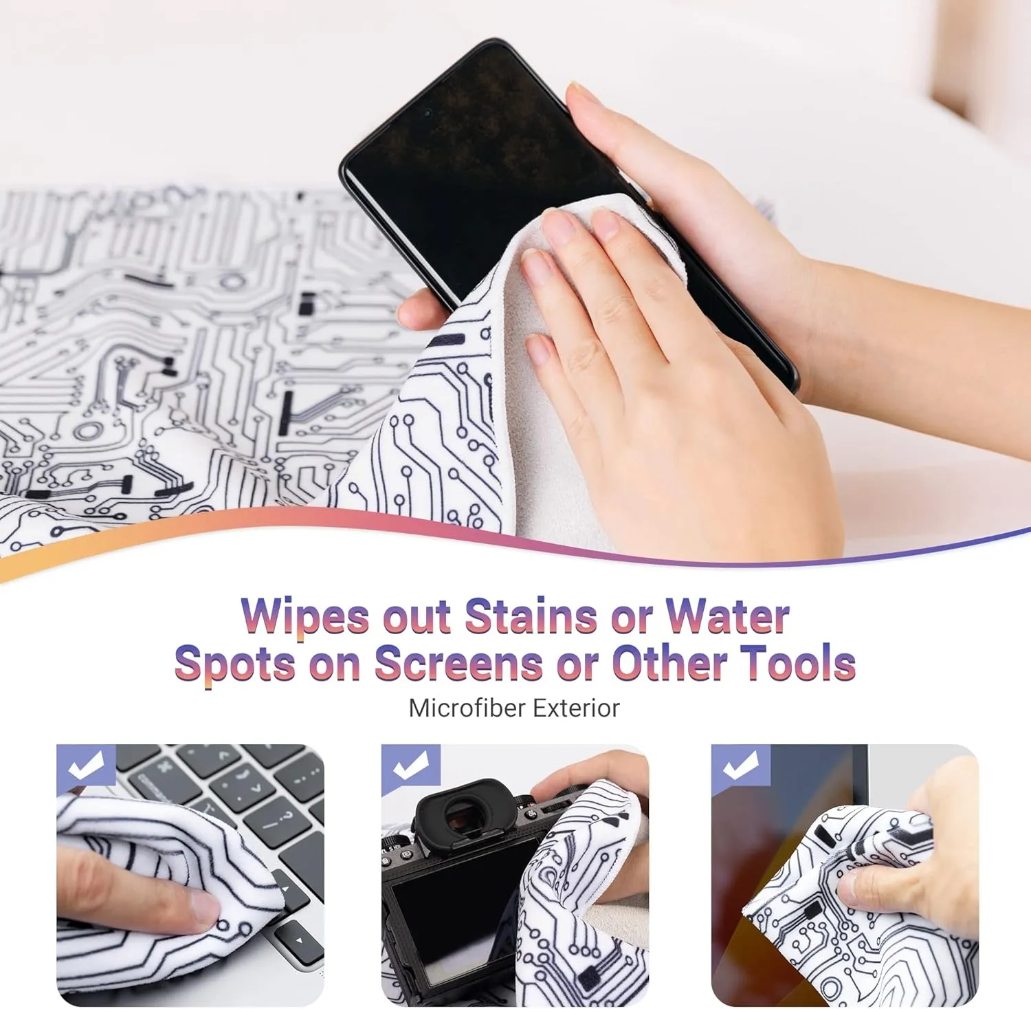 [19.7 * 19.7"] Camera Wrap Protective with Pouch, Camera Lens Wrap Protective, Anti Scratch Wrap Magic Self-Adhesive,Flexible Wrapper Equipment Wrap Travel Accessories for DSLR Mirrorless Laptop More