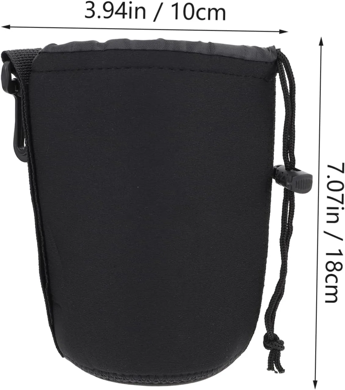 2sets Flexible Insulation Pouch for Dslr Camera Lenses Padded Lens Pouch Bag Carabiner Easy to Attach 2pcs*2