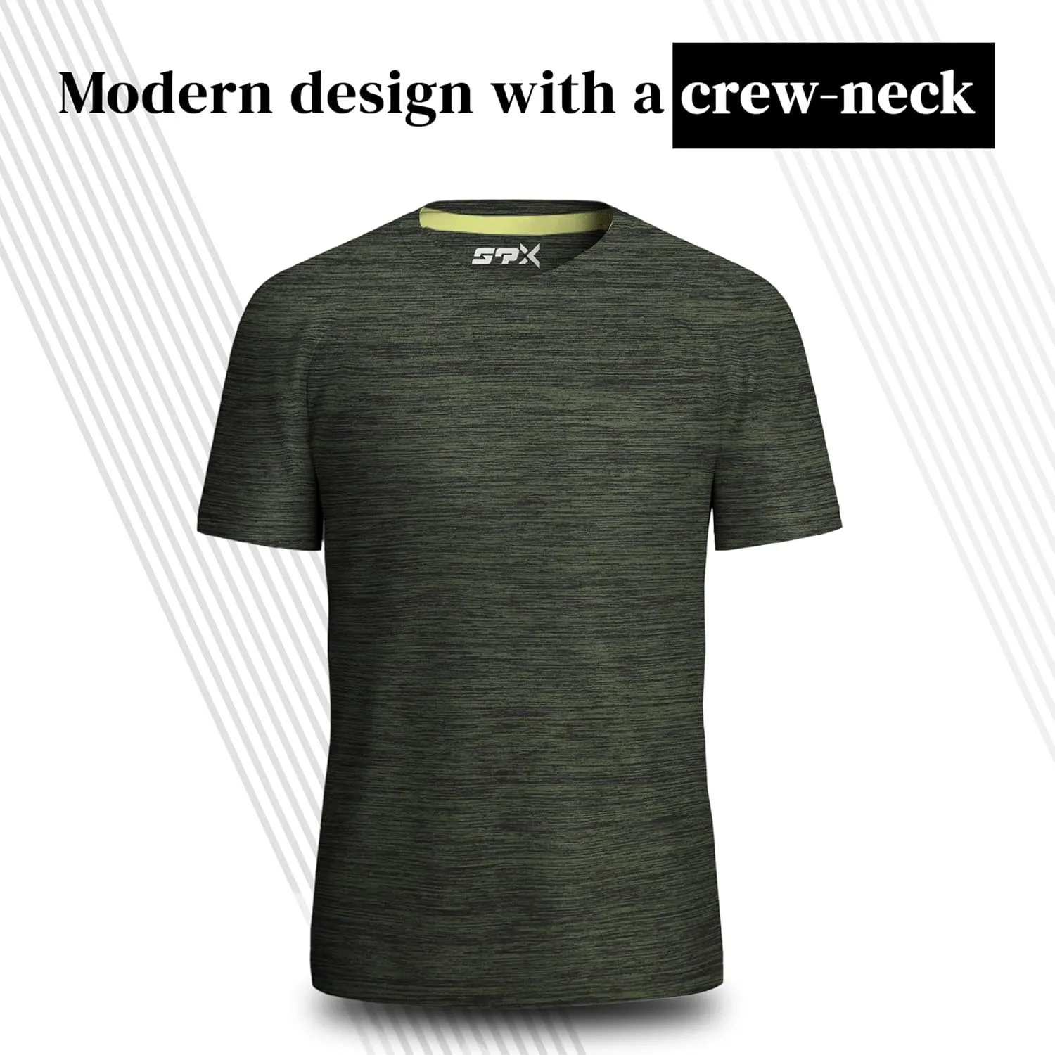 [5 Pack] Mens Workout Short Sleeve Dry Fit T Shirts Quick Dry Active Athletic Crewneck Running Gym Moisture Wicking Tee Tops