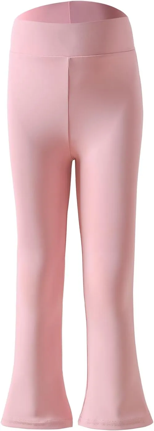 6 Pack Girls Flare Legging Kids Bootcut Pants Girls Bell Bottom Pants Girl High Waisted Yoga Flared Pants