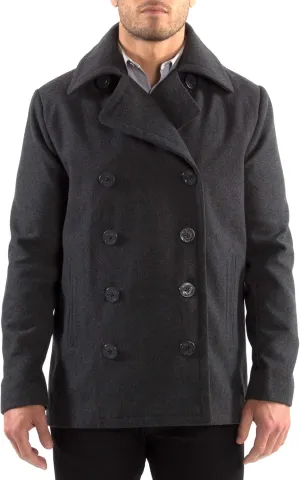 Alpine Swiss Mason Mens Wool Blend Classic Pea Coat Jacket