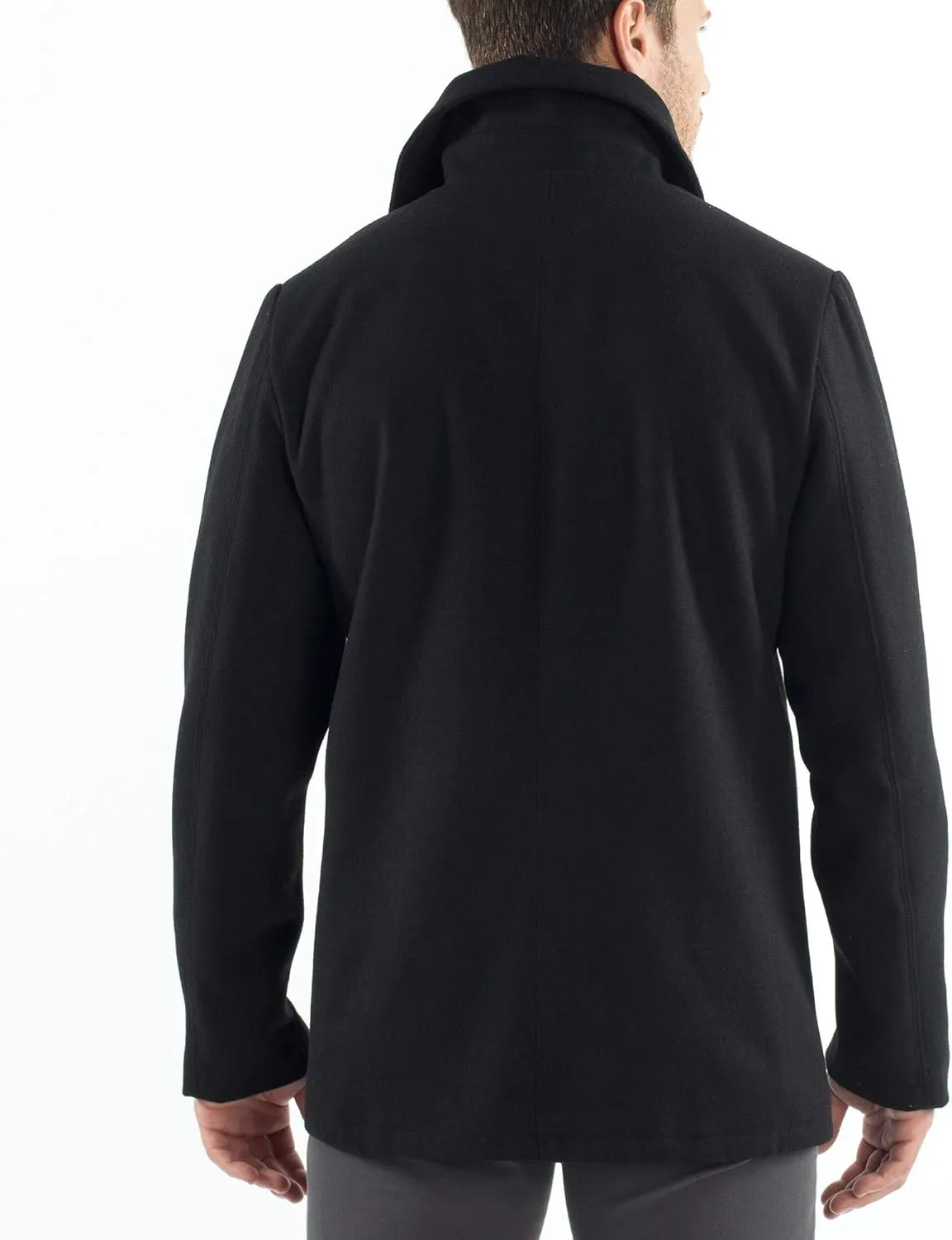 Alpine Swiss Mason Mens Wool Blend Classic Pea Coat Jacket