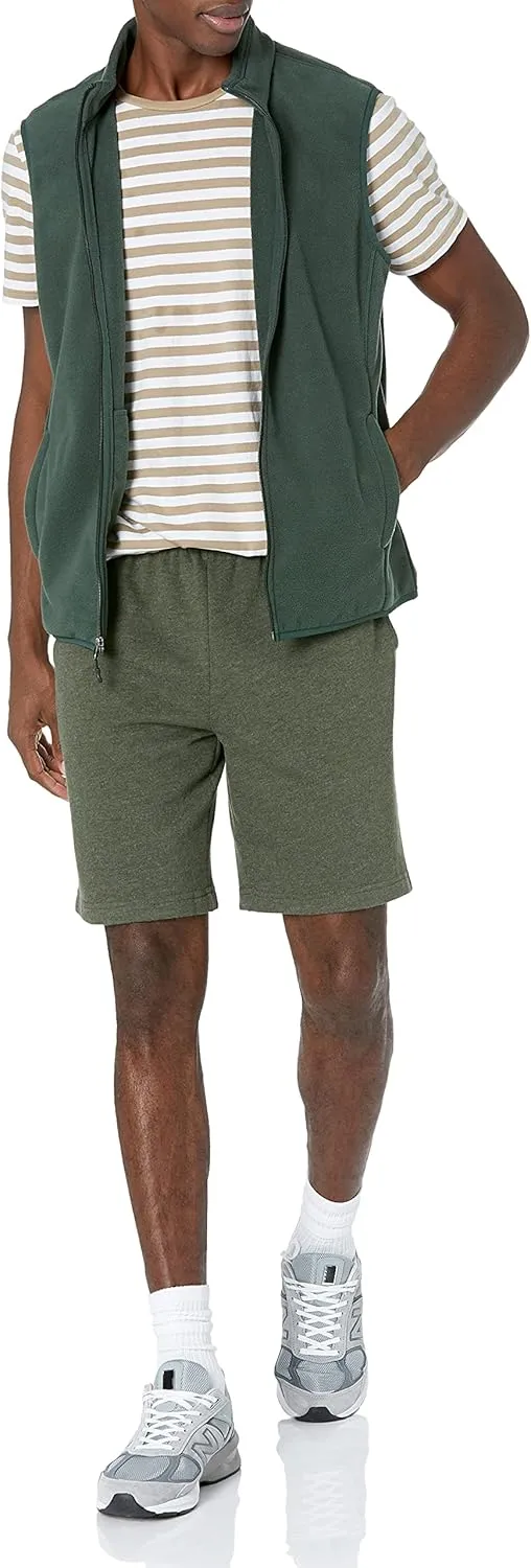 Amazon Essentials Men's Full-Zip Polar Fleece Vest (Available in Big & Tall)