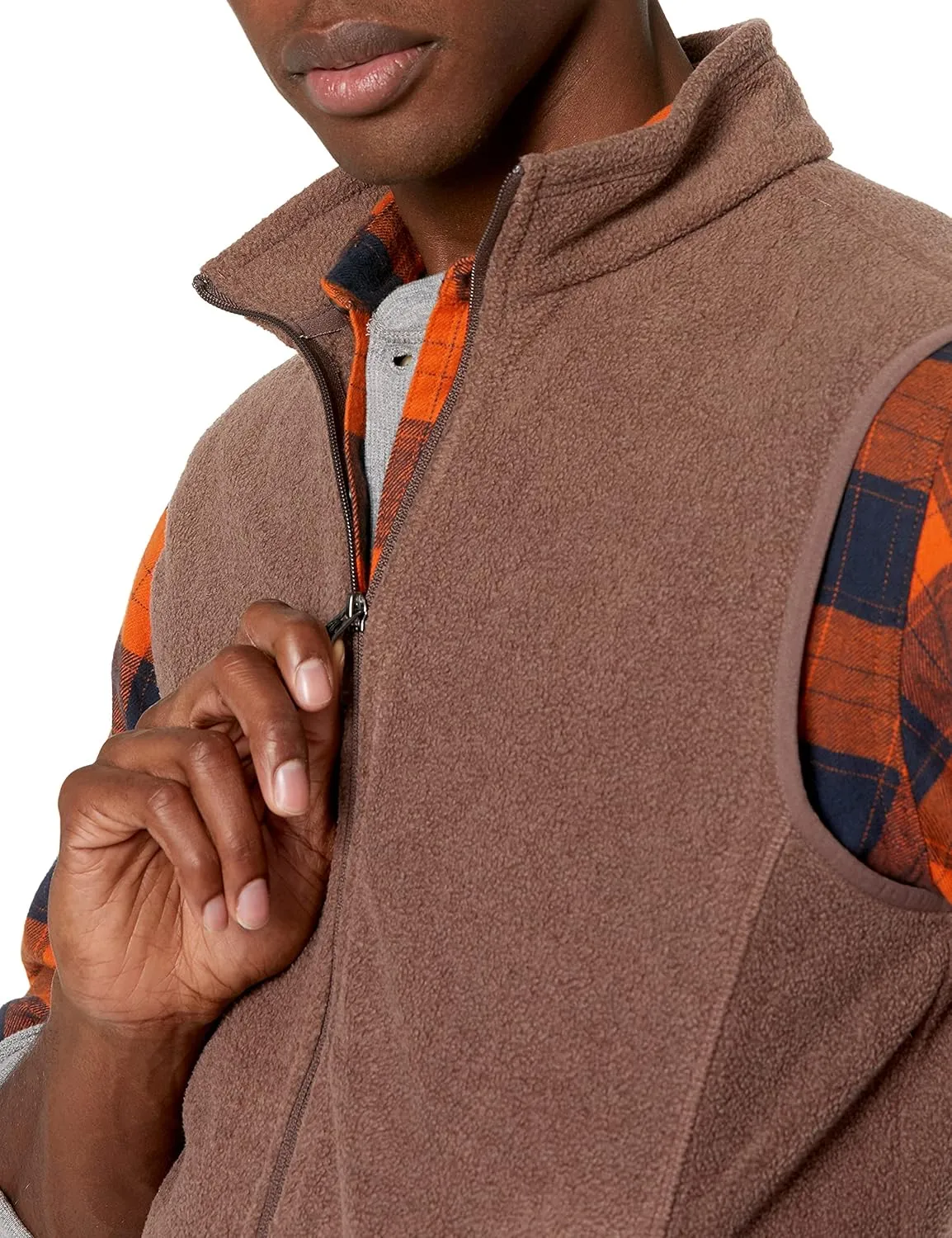 Amazon Essentials Men's Full-Zip Polar Fleece Vest (Available in Big & Tall)