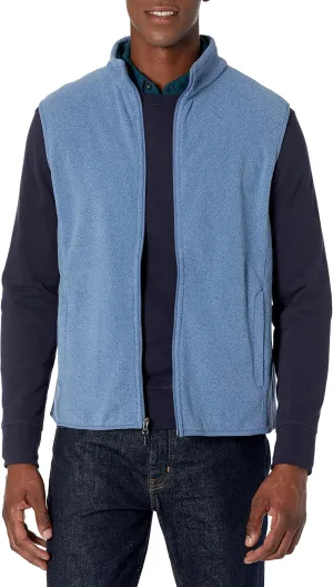 Amazon Essentials Men's Full-Zip Polar Fleece Vest (Available in Big & Tall)