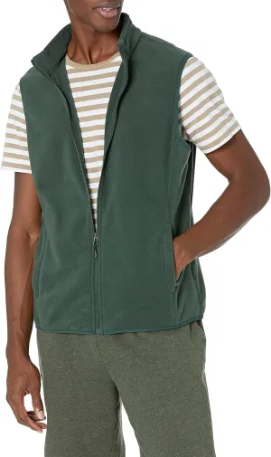 Amazon Essentials Men's Full-Zip Polar Fleece Vest (Available in Big & Tall)