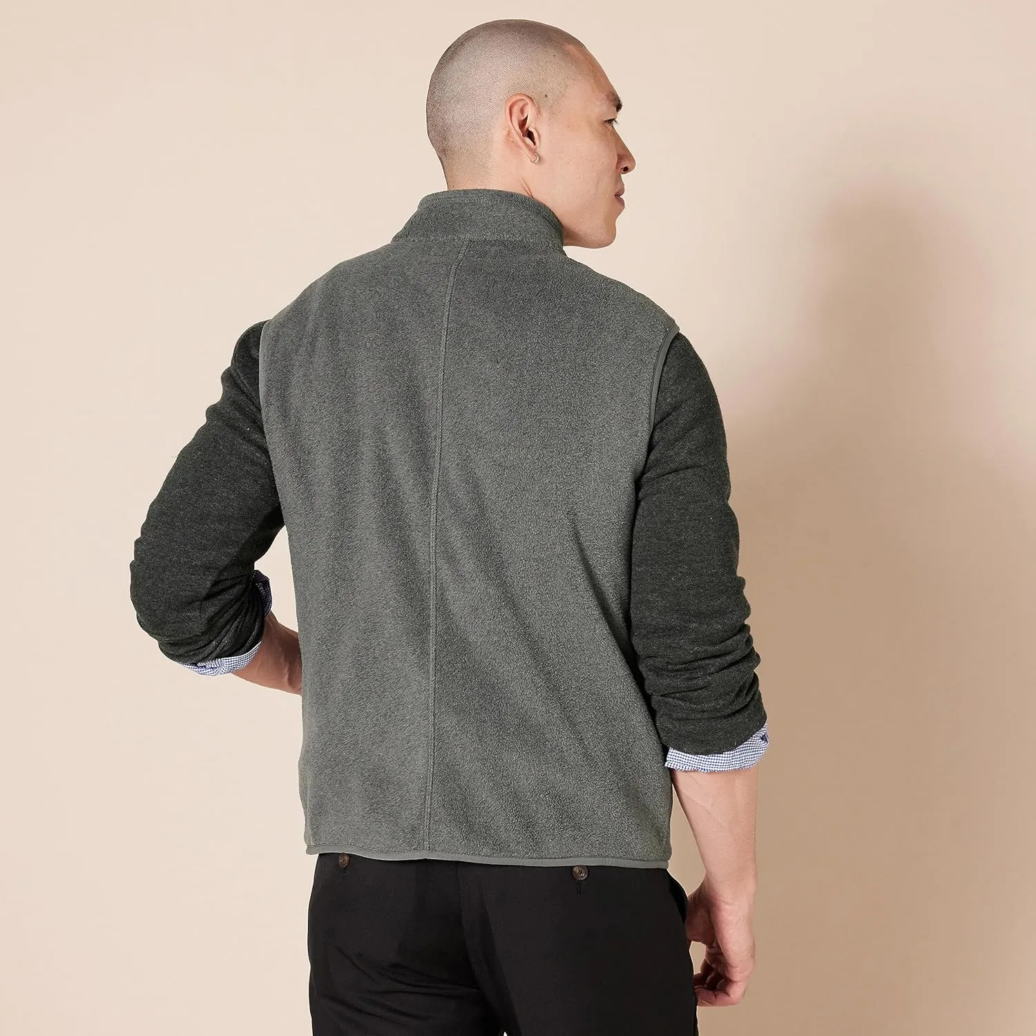 Amazon Essentials Men's Full-Zip Polar Fleece Vest (Available in Big & Tall)
