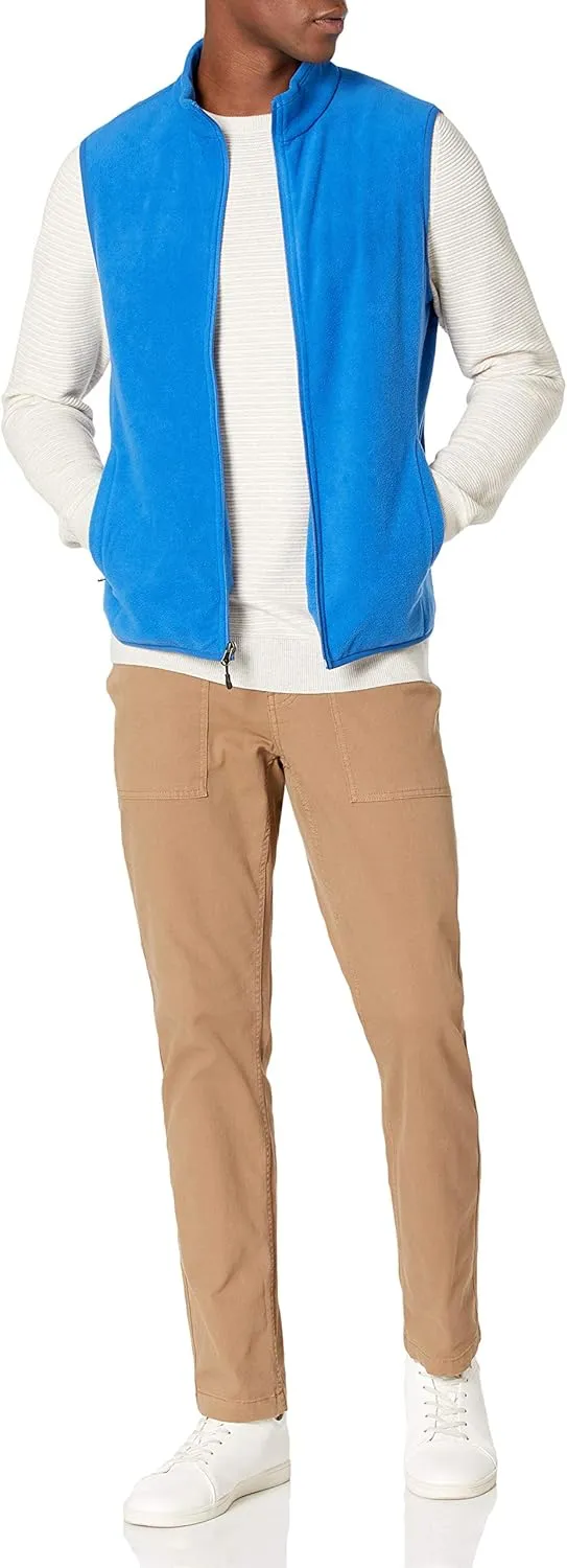 Amazon Essentials Men's Full-Zip Polar Fleece Vest (Available in Big & Tall)