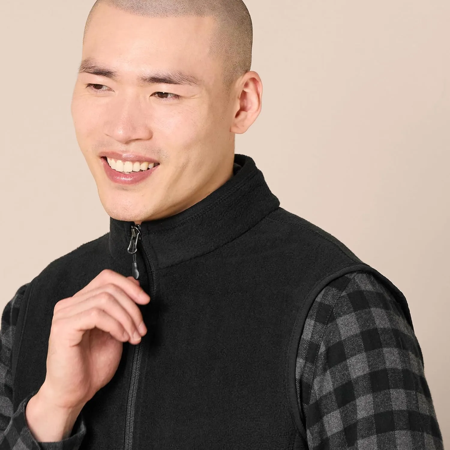 Amazon Essentials Men's Full-Zip Polar Fleece Vest (Available in Big & Tall)