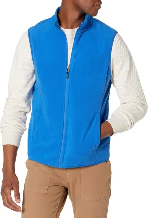 Amazon Essentials Men's Full-Zip Polar Fleece Vest (Available in Big & Tall)