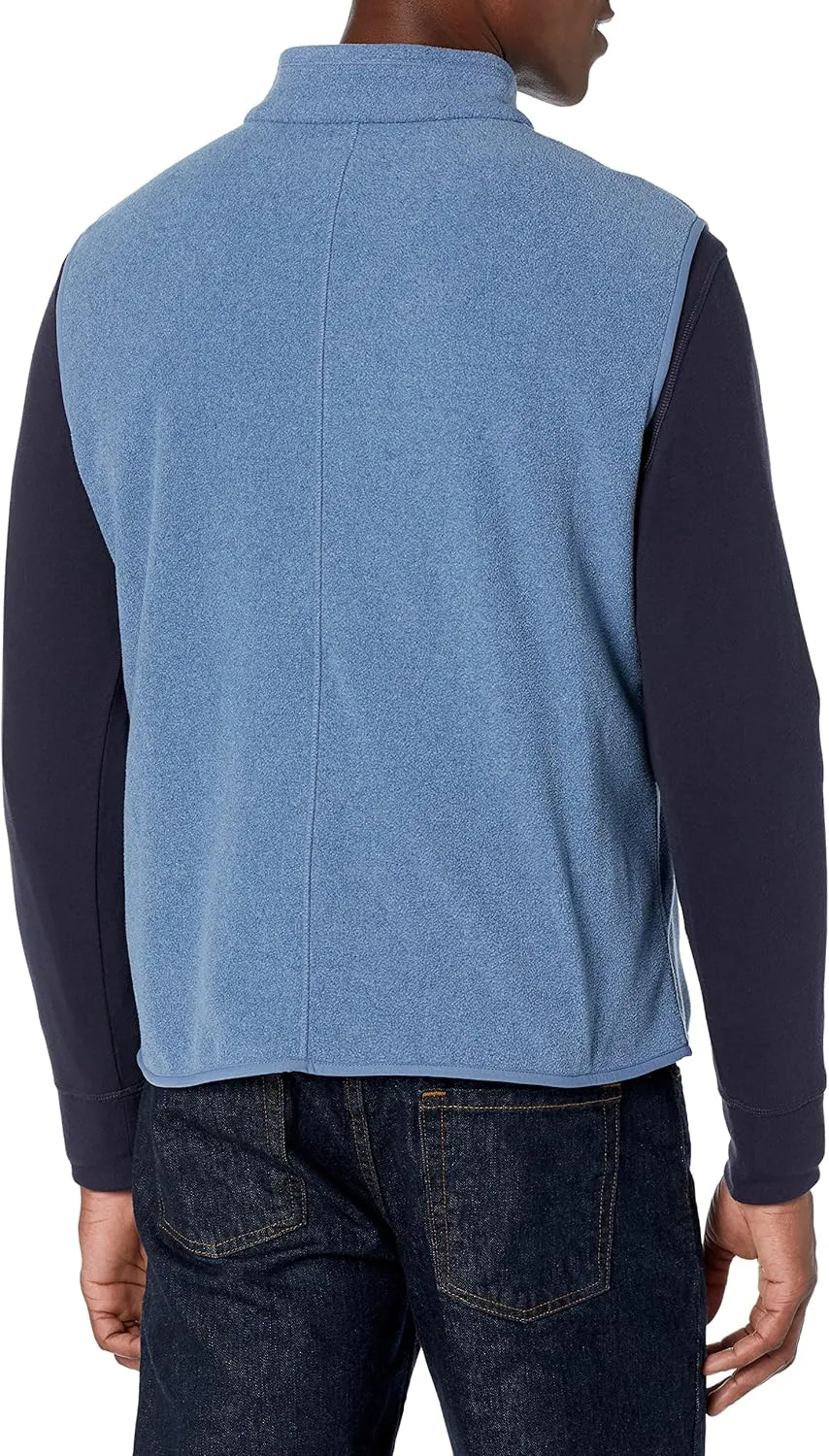 Amazon Essentials Men's Full-Zip Polar Fleece Vest (Available in Big & Tall)