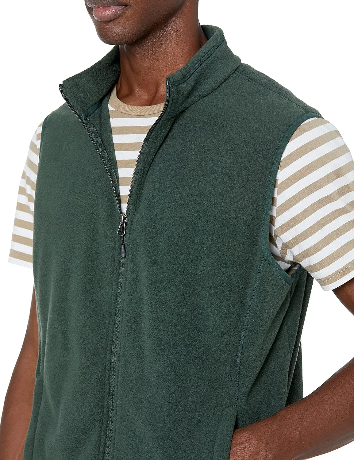 Amazon Essentials Men's Full-Zip Polar Fleece Vest (Available in Big & Tall)