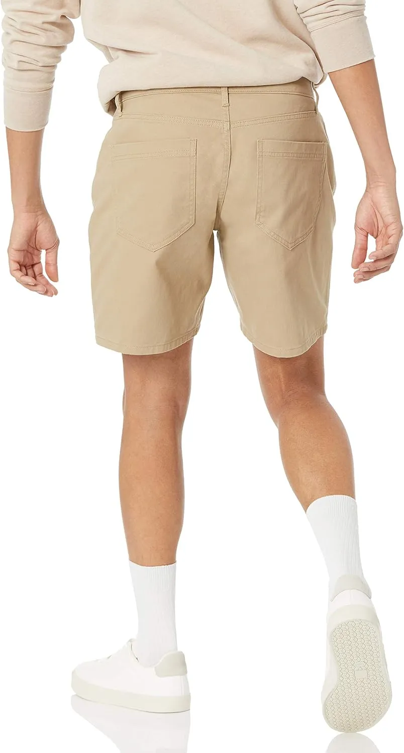 Amazon Essentials Men's Straight-Fit 7" Inseam Stretch 5-Pocket Shorts
