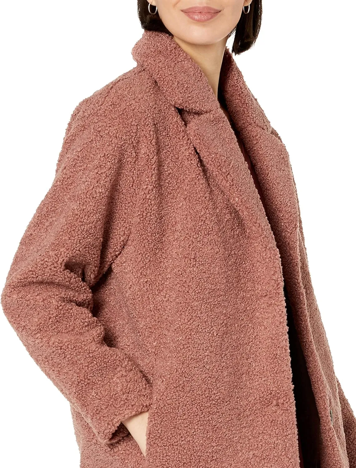 Amazon Essentials Women's Teddy Bear Fleece Oversized-Fit Lapel Jacket (Previously Daily Ritual)