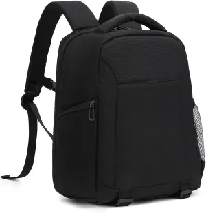 Andoer Travel Camera Backpack Camera Bag Photography Storager Bag Side Open Available for Laptop with Flexible Dividers Compatible with Laptop Canon Nikon/Sony Digital SLR Camera Body Lens Tripod