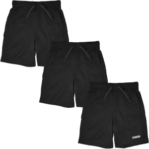 Andrew Scott Boys 3 Pack Active Performance Mesh Style Basketball Sport Shorts