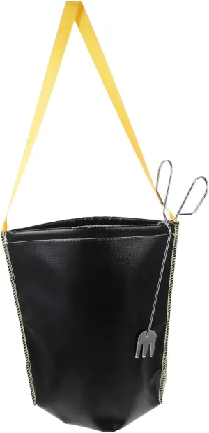 BESPORTBLE Carbon Gray Storage Bag Fireproof Bag for Camping Picnic Bbq Ignition Supply Pouch Portable Handle Design