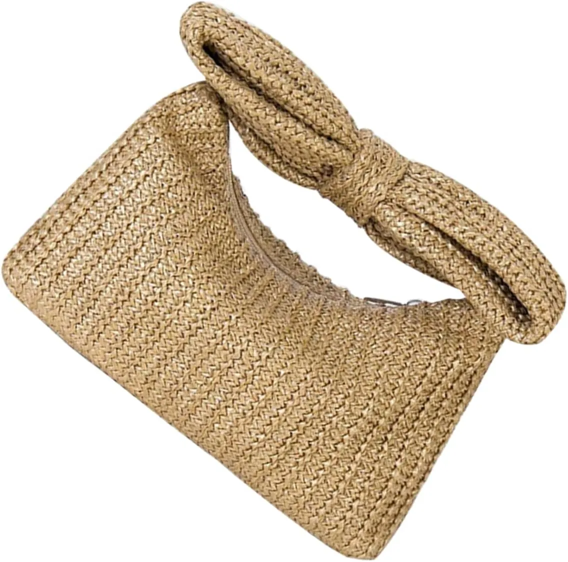 BESPORTBLE Summer Straw Bag Elegant Bow Clutch Fine Woven Straw Handbag Versatile Fashion Accessory
