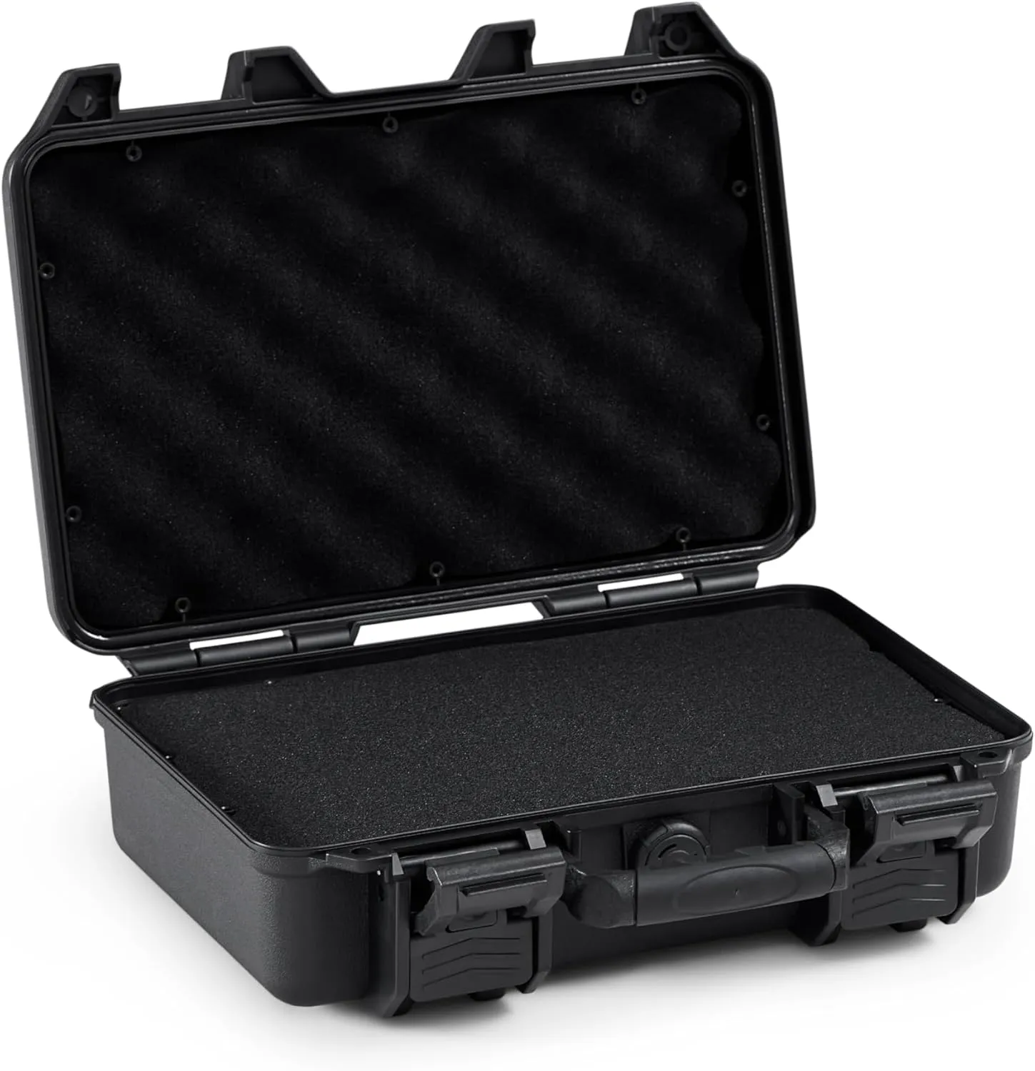 BluBox Waterproof Carry Case  TSA Approved, IP67 Rated, Protective Case for Action Cameras, Electronics & Photography Gear  11.85 x 7.4 x 3.9 Inches with Custom Foam Inserts