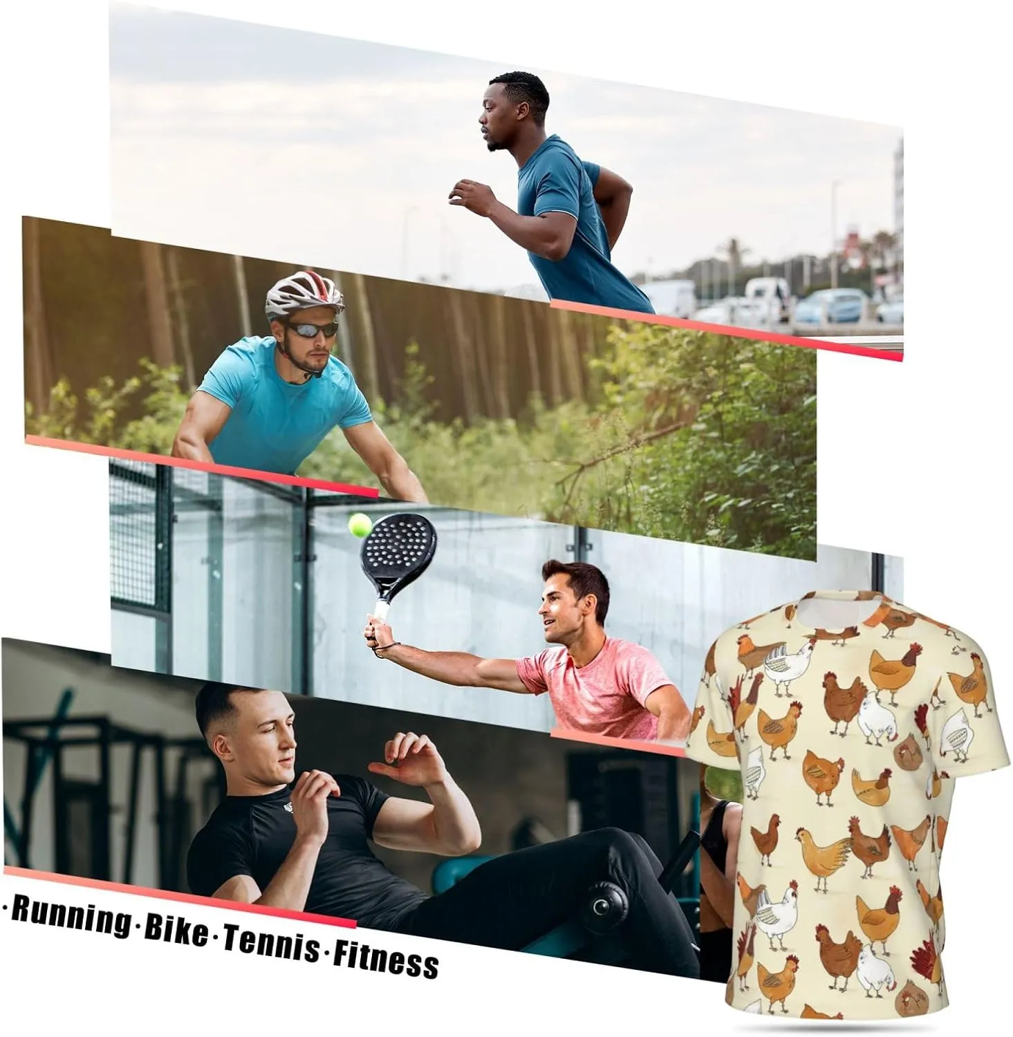 Blue Men's Short Sleeve Mesh Crew Neck T Shirt Athletic Running Gym Tee