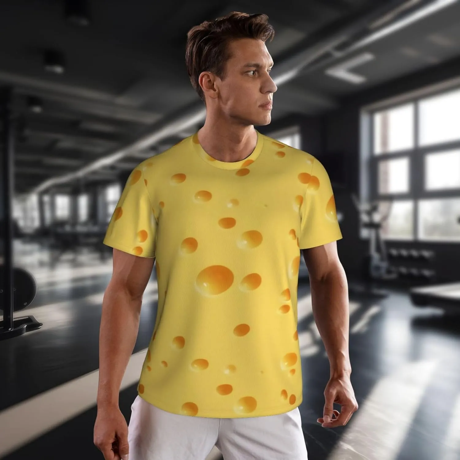 Blue Men's Short Sleeve Mesh Crew Neck T Shirt Athletic Running Gym Tee