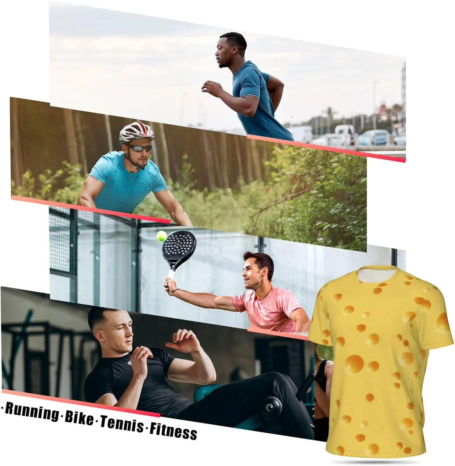 Blue Men's Short Sleeve Mesh Crew Neck T Shirt Athletic Running Gym Tee