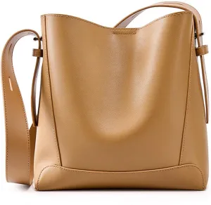 Bucket bags women's high end texture large capacity shoulder purses commuter versatile messenger handbags