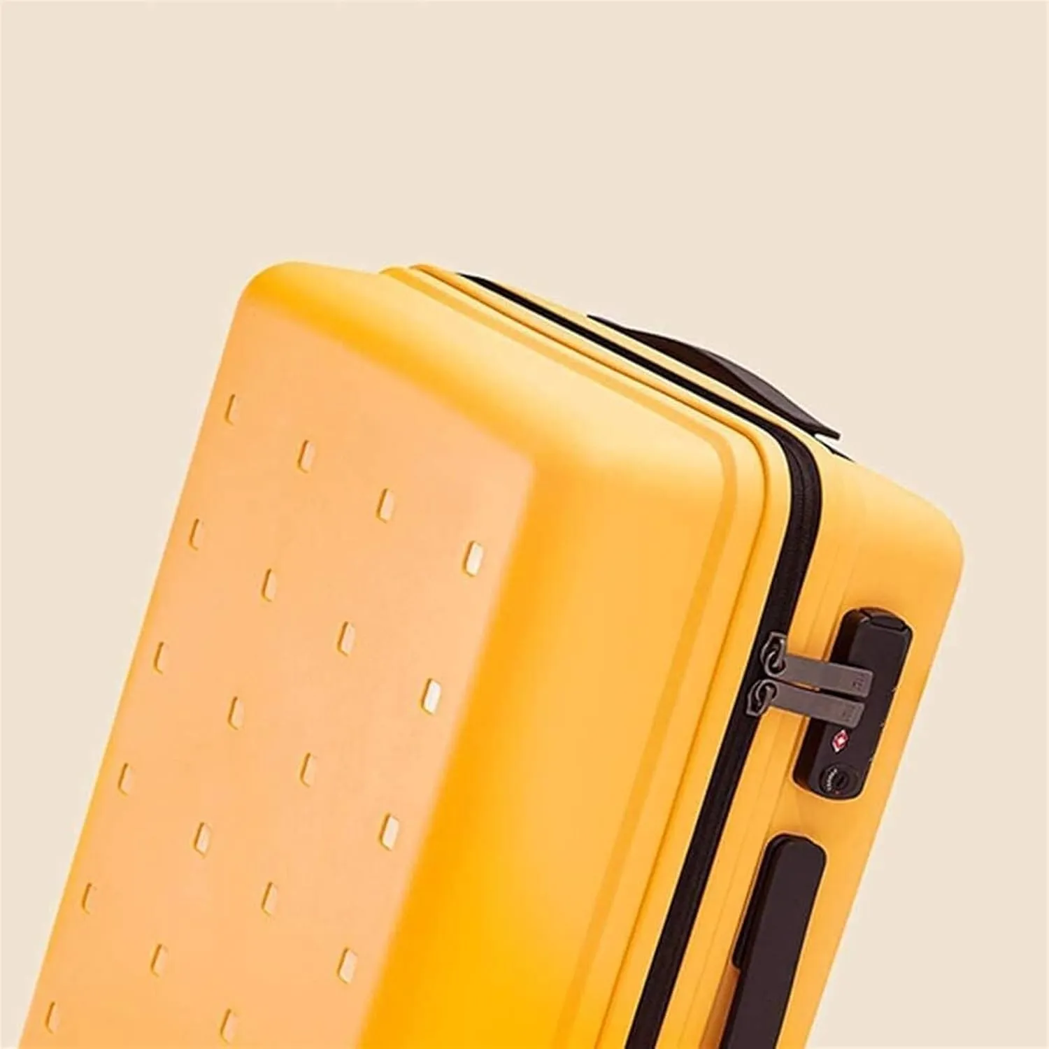 Cabin Luggage Hardside Rugged Travel Suitcase Luggage with 8 Spinner Wheels, Customs Code Lock Travel Bag