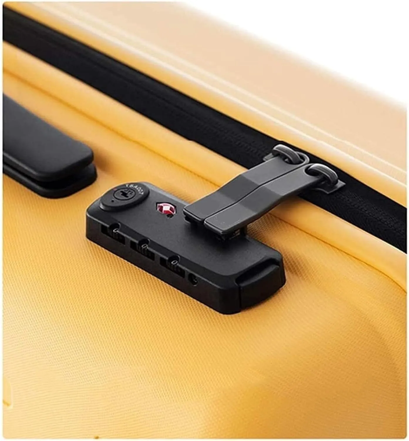 Cabin Luggage Hardside Rugged Travel Suitcase Luggage with 8 Spinner Wheels, Customs Code Lock Travel Bag