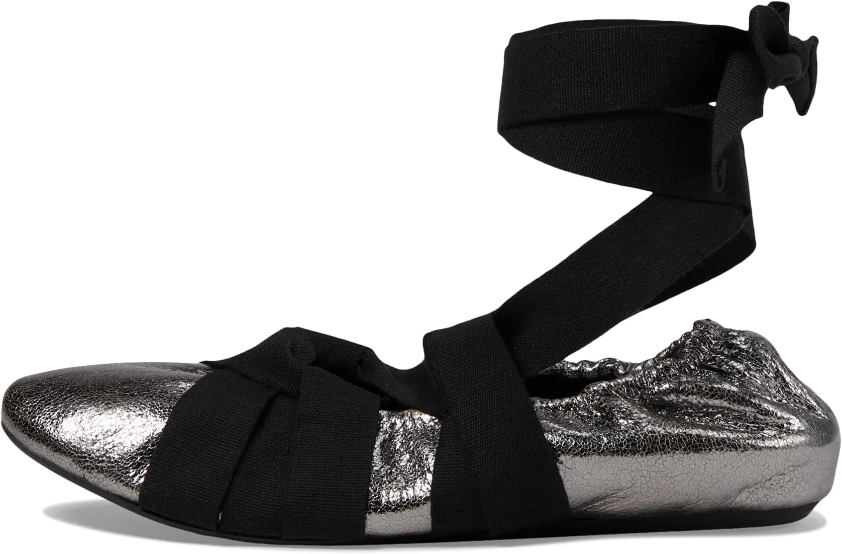 Cece Wrap Ballet Flat Free People, Pewter