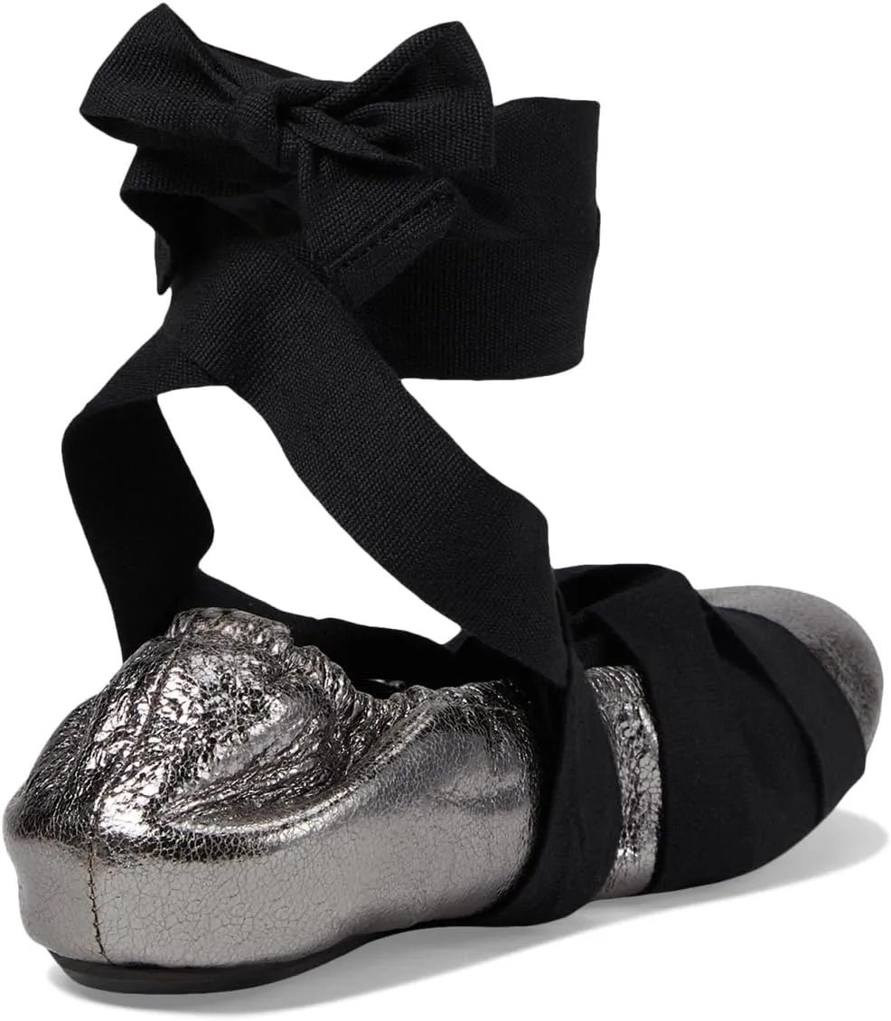 Cece Wrap Ballet Flat Free People, Pewter