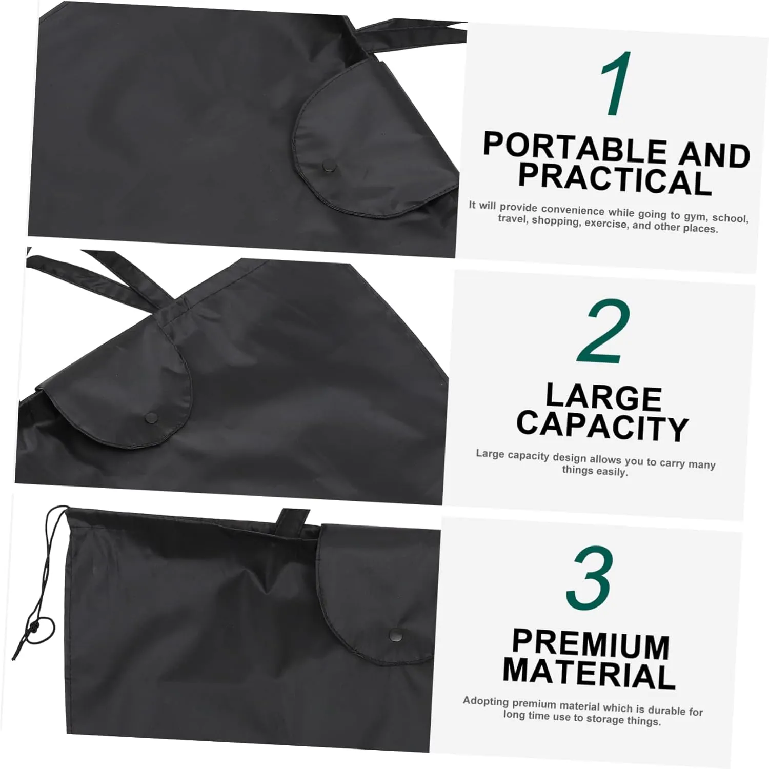 Ciieeo Lightweight Motorcycle Bag Practical Safety Container Multipurpose Sundries Storage Pouch for Gym Home School Outdoor Use
