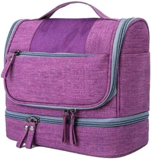 color purpleLarge Hanging Travel Toiletry Bag for Men and Women Waterproof Makeup Organizer Mikalo Makeup organizer Make up organizator Storage organizer Makeup drawer organizer