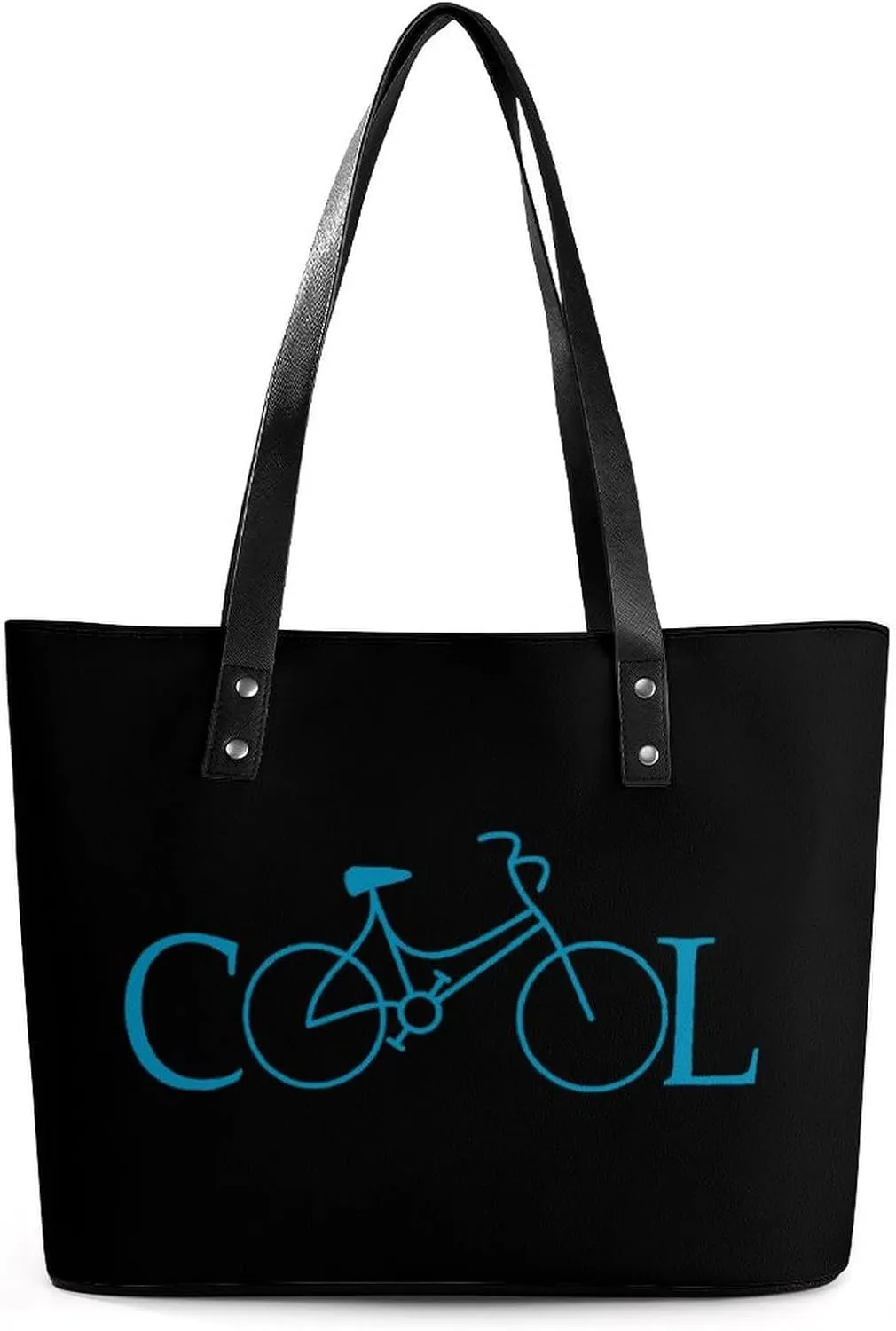 Cool Bicycle Fashion Women's Handbags Tote Bag Shoulder Purse Top Handle with Pocket
