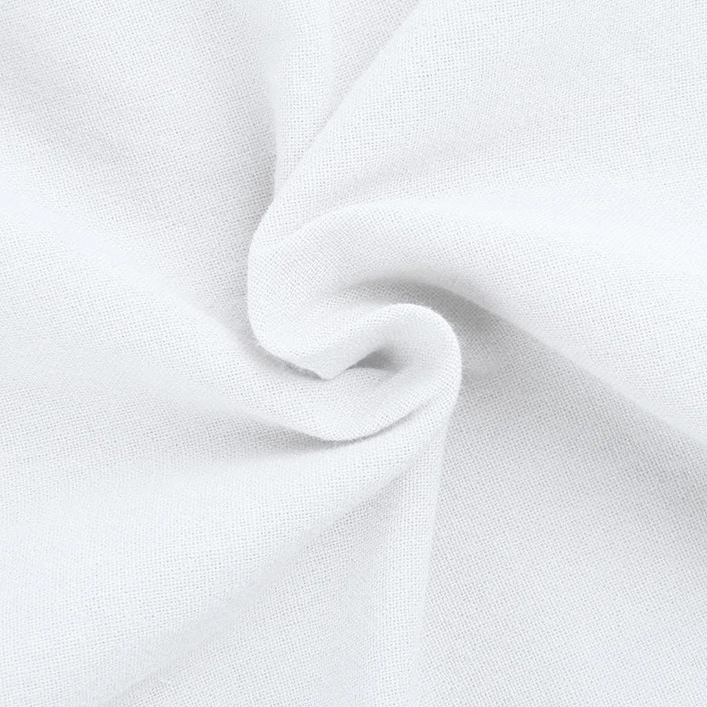 Cotton Linen Pants for Women Elastic Waisted Drawstring Straight Wide Leg Trousers Summer Lightweight Long Pant