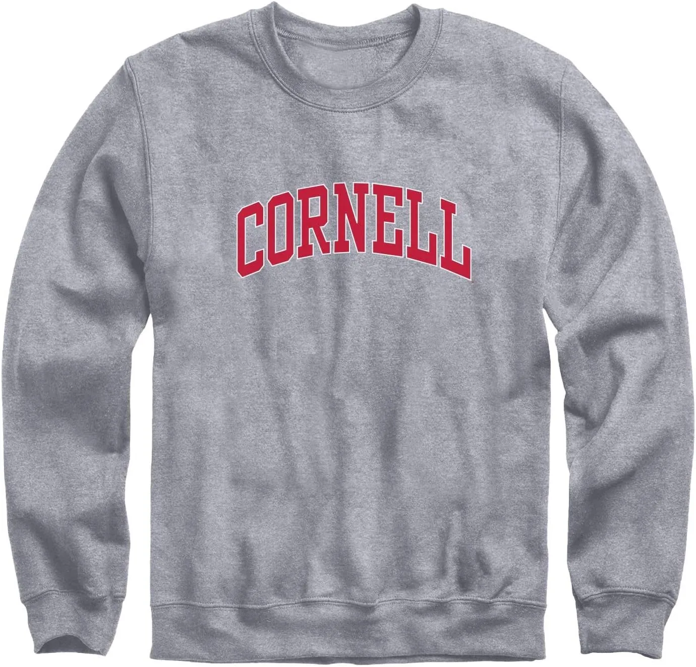 Crewneck Sweatshirt, Unisex, Essential Logo, Premium Grey Heavyweight Cotton Blend Fleece
