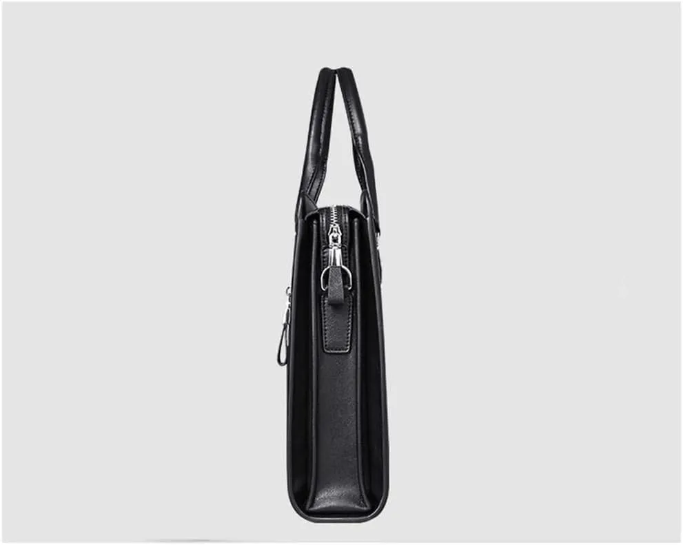 CSCDD Men's Bag Handbag Leather Computer Bag 14 Inch Business Large Capacity Briefcase Gift