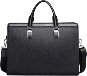 CSCDD Men's Bag Handbag Leather Computer Bag 14 Inch Business Large Capacity Briefcase Gift