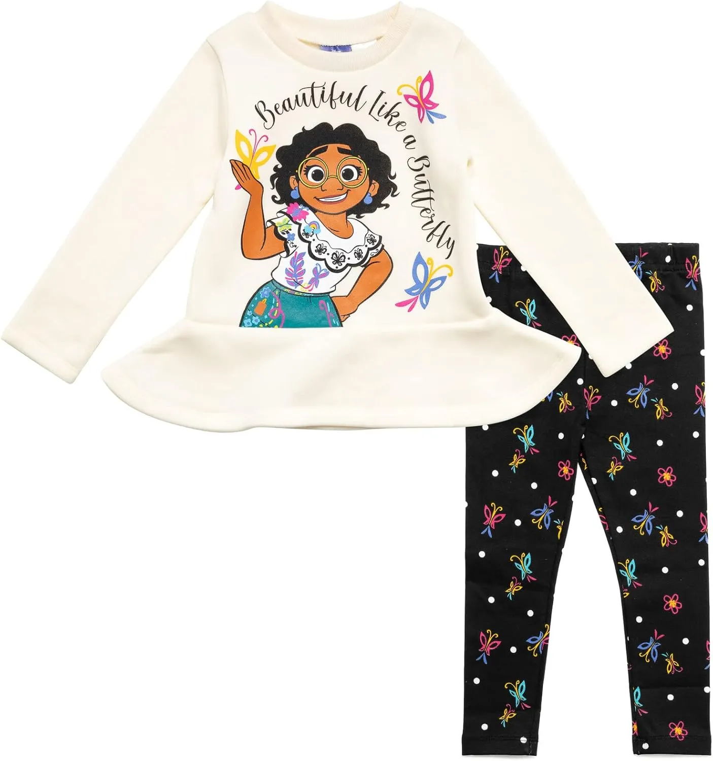 Disney Encanto Mirabel Luisa Isabela Girls Pullover Fleece Sweatshirt and Leggings Outfit Set Toddler to Little Kid