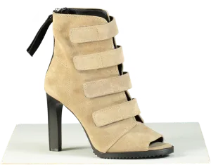 DKNY Beige High Heel Suede Boots UK 6.5