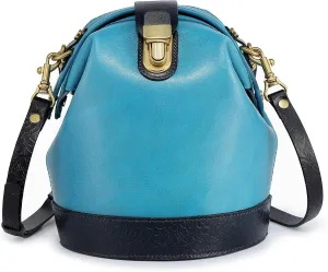 Doctor Bucket Crossbody Handbag | Luxurious and Versatile Bag for Women | Genuine Cowhide Leather