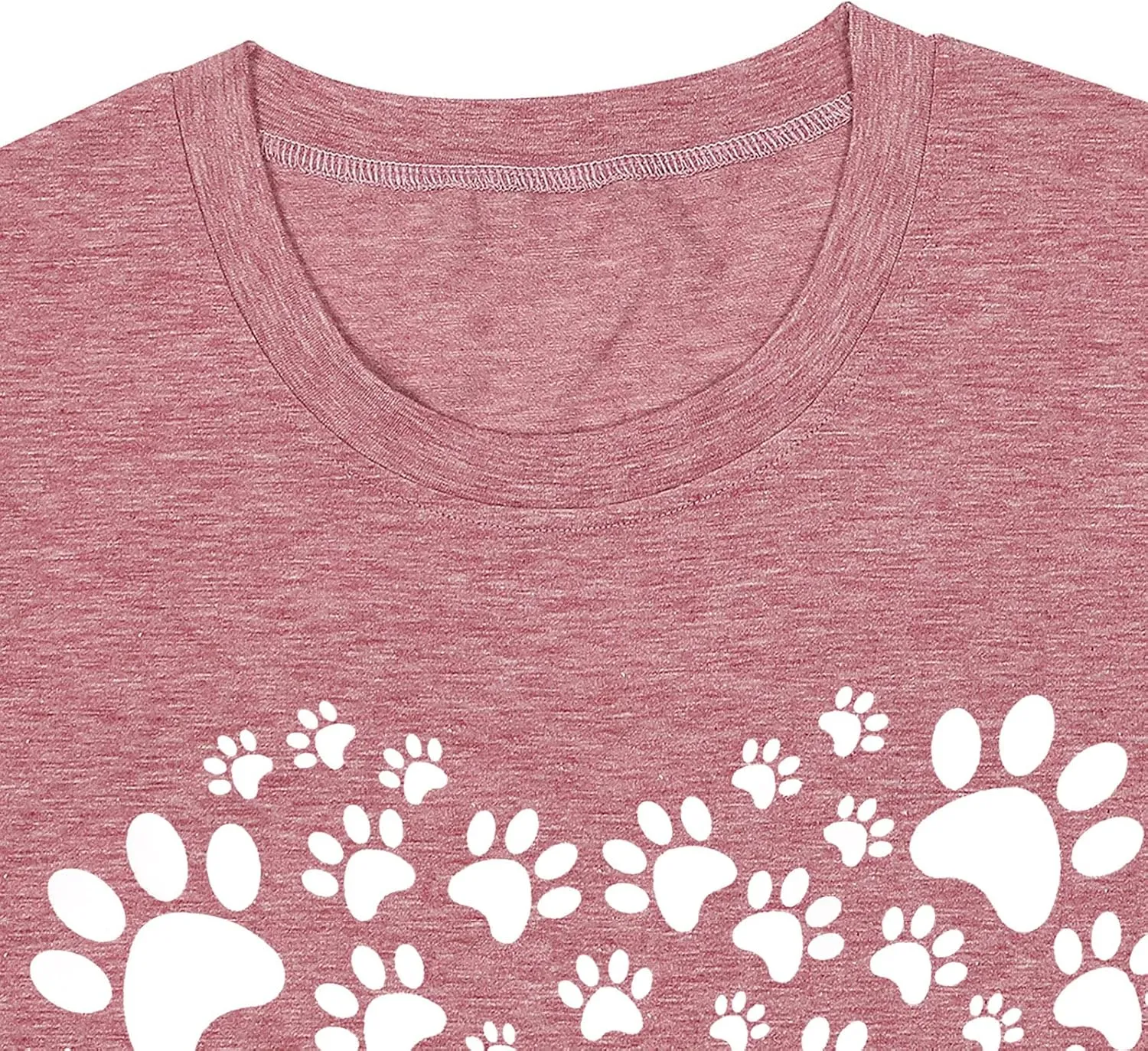 Dog Lover Shirts for Women - Cat Paw Graphic Tee Dog Mom Gifts Girls Heart Tops