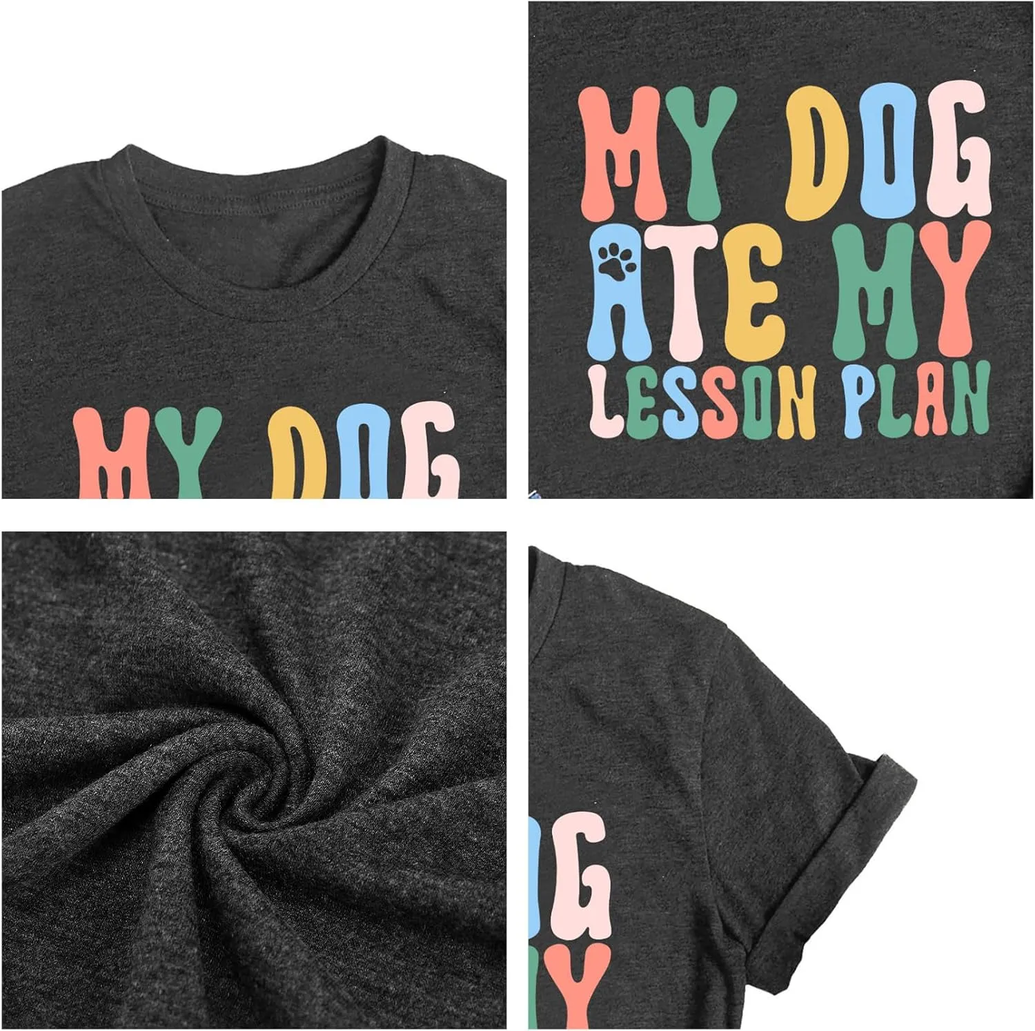 Dog Lover Shirts for Women - Cat Paw Graphic Tee Dog Mom Gifts Girls Heart Tops