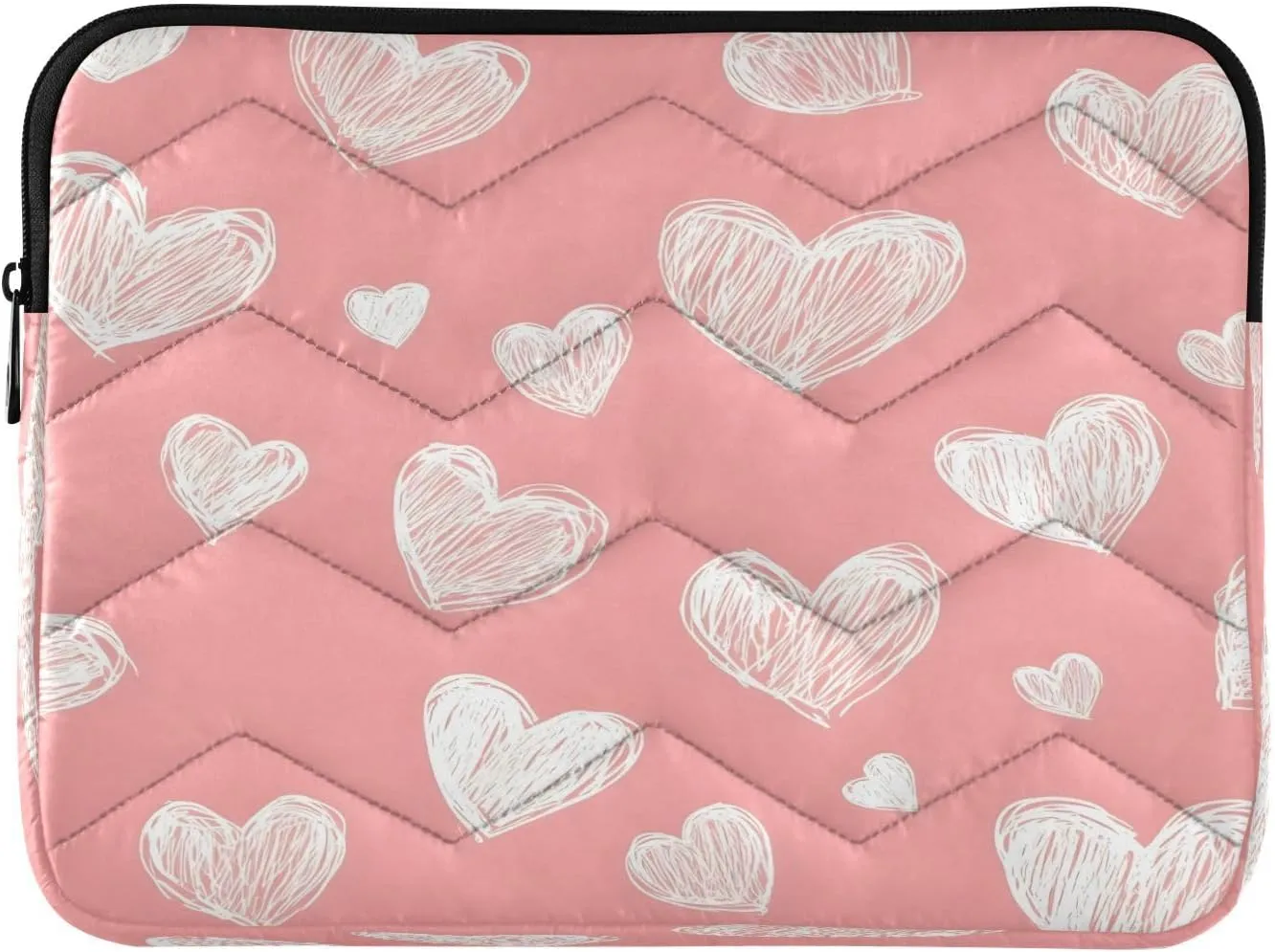 Doodle Heart Pattern Laptop Inner Bag, Laptop Case, Computer Sleeve, Lightweight and Easy to Carry, Suitable for 13-14inch Laptops