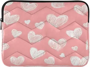 Doodle Heart Pattern Laptop Inner Bag, Laptop Case, Computer Sleeve, Lightweight and Easy to Carry, Suitable for 13-14inch Laptops