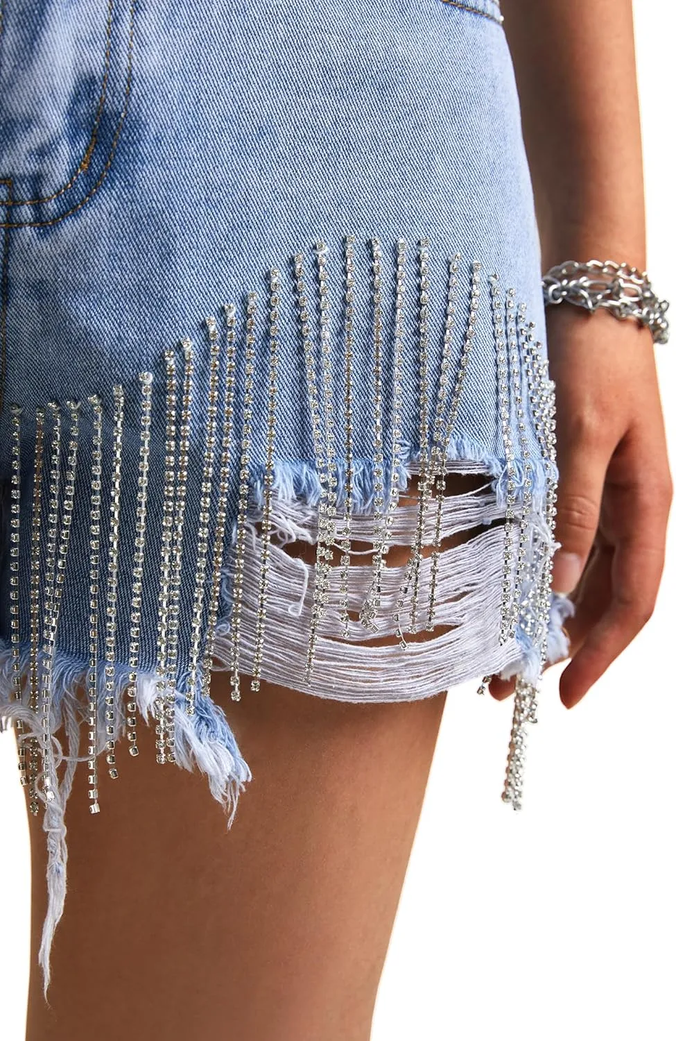 EMMIOL Womens Jean Shorts Summer Baggy Jorts Mid-Low Rise Ripped Denim Short Hot Pants 2025 Trendy