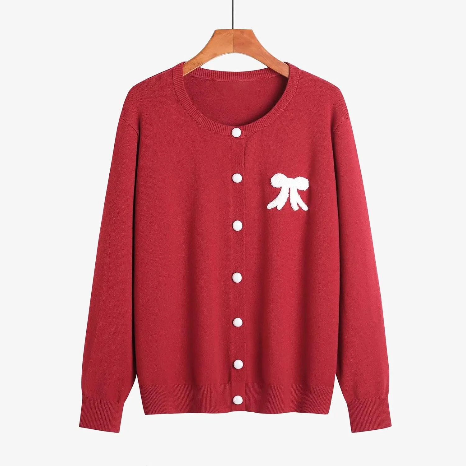 Fall Sweaters for Women Button Down Crew Neck Pullover Cardigan Long Sleeve Casual Outwear Coats 2024 Fall Winter