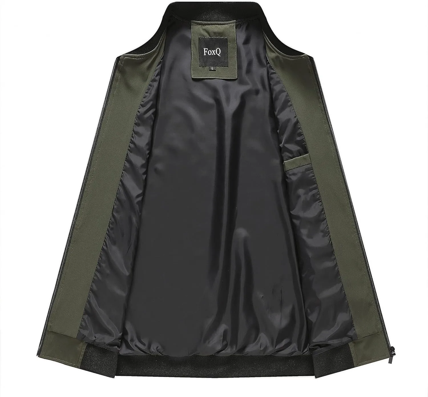FoxQ Men's Bomber Jacket Lightweight, Slim Fit Sportswear Daily Casual Style with a Sporty Edge
