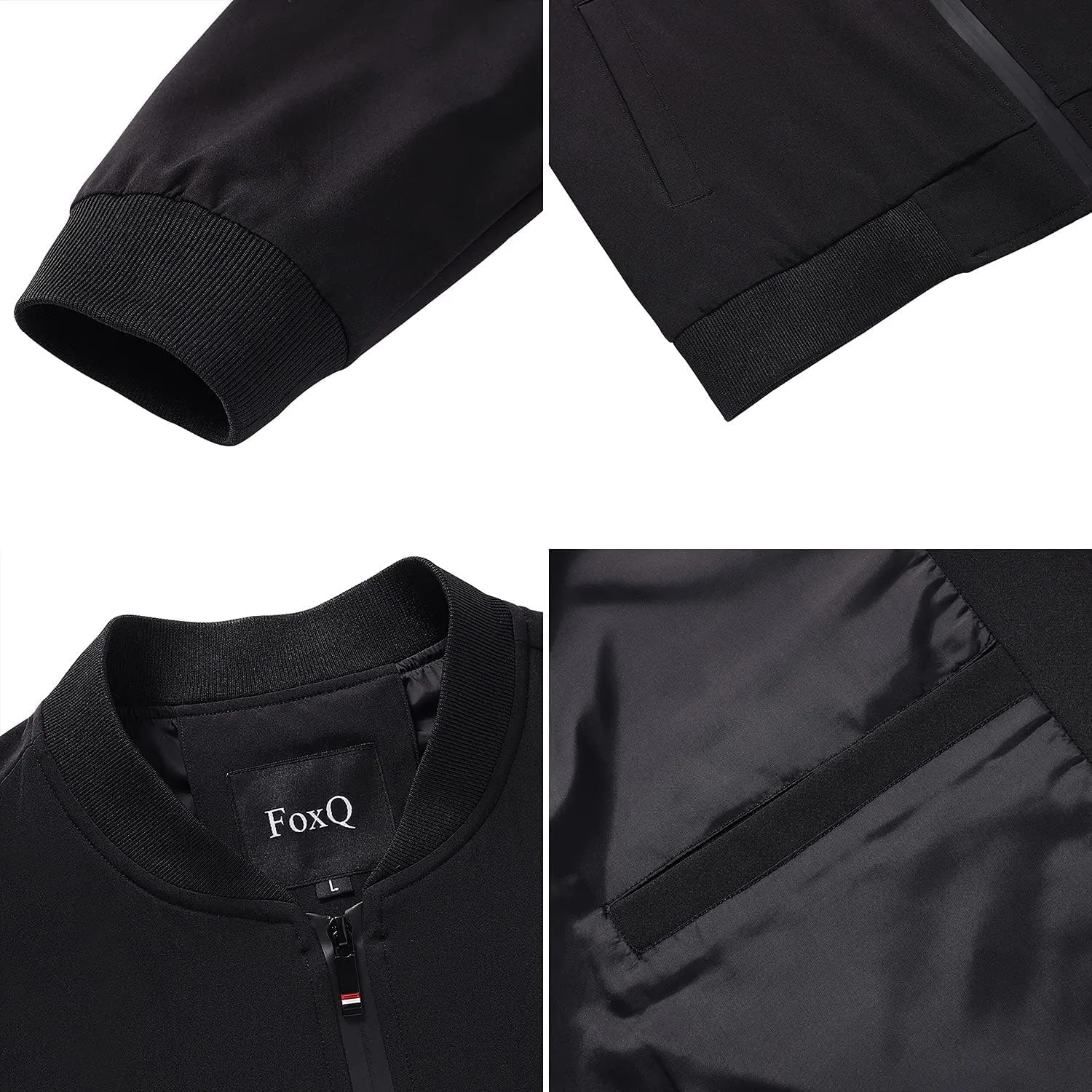 FoxQ Men's Bomber Jacket Lightweight, Slim Fit Sportswear Daily Casual Style with a Sporty Edge